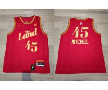 Cavaliers #45 Donovan Mitchell Red Nike 2023-24 City Edition Swingman Jersey