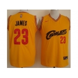 Cleveland Cavaliers #23 LeBron James Gold Nike Throwback Stitched NBA Jersey