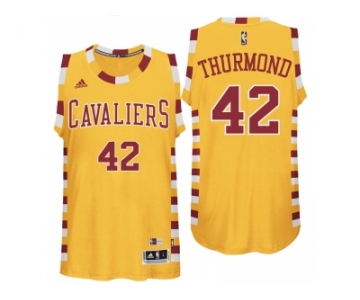 Cleveland Cavaliers #42 Nate Thurmond Hardwood Classic Throwback Gold Swingman Jersey