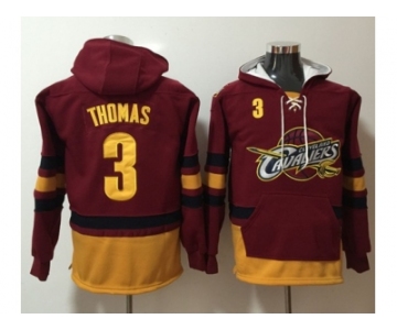 Cleveland Cavaliers#3 Isaiah Thomas Red Name & Number Pullover NBA Hoodie