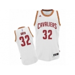 Men Adidas Cleveland Cavaliers #32 Jeff Green Swingman White Home NBA Jersey