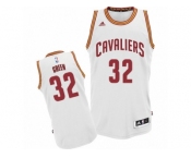 Men Adidas Cleveland Cavaliers #32 Jeff Green Swingman White Home NBA Jersey