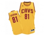 Men Adidas Cleveland Cavaliers #81 Jose Calderon Authentic Gold Alternate NBA Jersey