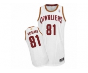 Men Adidas Cleveland Cavaliers #81 Jose Calderon Authentic White Home NBA Jersey