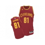 Men Adidas Cleveland Cavaliers #81 Jose Calderon Swingman Wine Red Road NBA Jersey