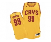 Men Adidas Cleveland Cavaliers #99 Jae Crowder Authentic Gold Alternate NBA Jersey