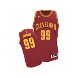 Men Adidas Cleveland Cavaliers #99 Jae Crowder Swingman Wine Red Road NBA Jersey