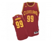 Men Adidas Cleveland Cavaliers #99 Jae Crowder Swingman Wine Red Road NBA Jersey