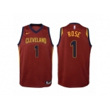 Men Cleveland Cavaliers #1 Derrick Rose Red Swingman 2017-18 NBA Jersey