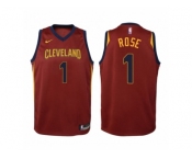 Men Cleveland Cavaliers #1 Derrick Rose Red Swingman 2017-18 NBA Jersey