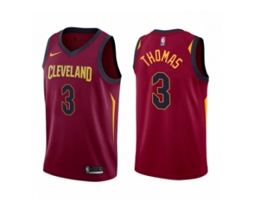 Men Cleveland Cavaliers #3 Isaiah Thomas Red Swingman 2017-18 NBA Jersey