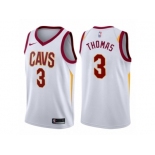 Men Cleveland Cavaliers #3 Isaiah Thomas White Swingman 2017-18 NBA Jersey