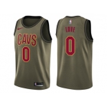 Men Nike Cleveland Cavaliers #0 Kevin Love Green Salute to Service NBA Swingman Jersey