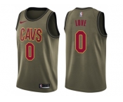 Men Nike Cleveland Cavaliers #0 Kevin Love Green Salute to Service NBA Swingman Jersey