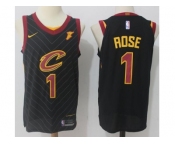 Men Nike Cleveland Cavaliers #1 Derrick Rose Black Stitched NBA Swingman Jersey