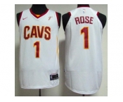 Men Nike Cleveland Cavaliers #1 Derrick Rose White Stitched NBA Swingman Jersey