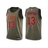 Men Nike Cleveland Cavaliers #13 Tristan Thompson Green Salute to Service NBA Swingman Jersey