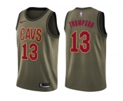 Men Nike Cleveland Cavaliers #13 Tristan Thompson Green Salute to Service NBA Swingman Jersey