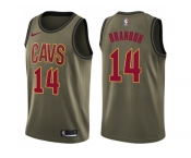 Men Nike Cleveland Cavaliers #14 Terrell Brandon Green Salute to Service NBA Swingman Jersey