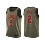 Men Nike Cleveland Cavaliers #2 Kyrie Irving Green Salute to Service NBA Swingman Jersey