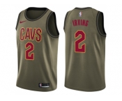 Men Nike Cleveland Cavaliers #2 Kyrie Irving Green Salute to Service NBA Swingman Jersey