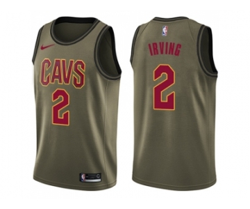 Men Nike Cleveland Cavaliers #2 Kyrie Irving Green Salute to Service NBA Swingman Jersey