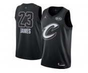 Men Nike Cleveland Cavaliers #23 LeBron James Black NBA Jordan Swingman 2018 All-Star Game Jersey