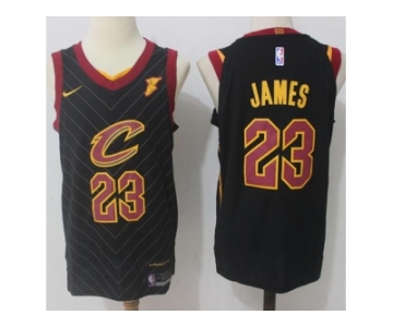 Men Nike Cleveland Cavaliers #23 LeBron James Black Stitched NBA Swingman Jersey