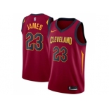 Men Nike Cleveland Cavaliers #23 LeBron James Red Stitched NBA Swingman Jersey