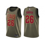 Men Nike Cleveland Cavaliers #26 Kyle Korver Green Salute to Service NBA Swingman Jersey