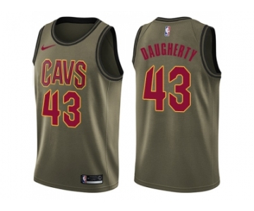 Men Nike Cleveland Cavaliers #43 Brad Daugherty Green Salute to Service NBA Swingman Jersey