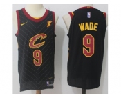 Men Nike Cleveland Cavaliers #9 Dwyane Wade Black Stitched NBA Swingman Jersey