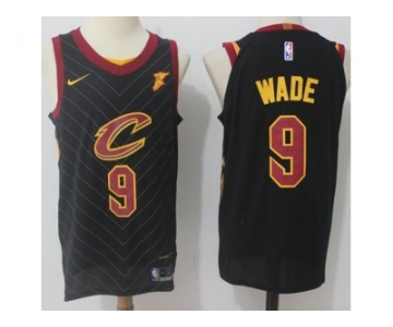 Men Nike Cleveland Cavaliers #9 Dwyane Wade Black Stitched NBA Swingman Jersey