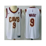 Men Nike Cleveland Cavaliers #9 Dwyane Wade White Stitched NBA Swingman Jersey