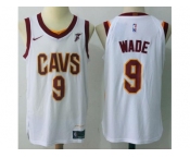 Men Nike Cleveland Cavaliers #9 Dwyane Wade White Stitched NBA Swingman Jersey