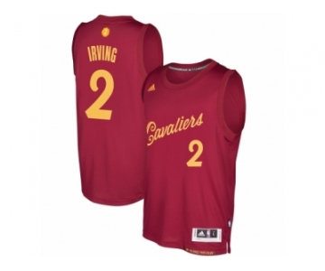 Men adidas Cleveland Cavaliers #2 Kyrie Irving Burgundy 2016-17 Christmas Day Swingman Jersey