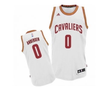 Men's Adidas Cleveland Cavaliers #0 Chris Andersen Swingman White Home NBA Jersey