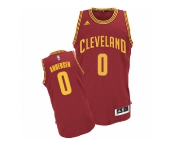 Men's Adidas Cleveland Cavaliers #0 Chris Andersen Swingman Wine Red Road NBA Jersey