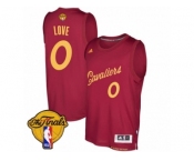 Men's Adidas Cleveland Cavaliers #0 Kevin Love Swingman Wine Red 2016-2017 Christmas Day 2017 The Finals Patch NBA Jersey