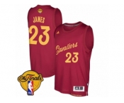 Men's Adidas Cleveland Cavaliers #23 LeBron James Swingman Wine Red 2016-2017 Christmas Day 2017 The Finals Patch NBA Jersey