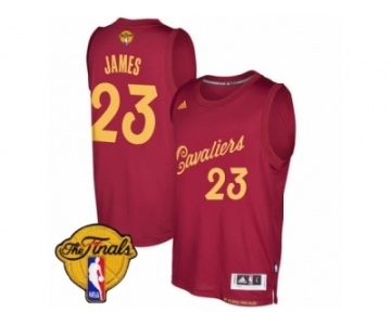 Men's Adidas Cleveland Cavaliers #23 LeBron James Swingman Wine Red 2016-2017 Christmas Day 2017 The Finals Patch NBA Jersey