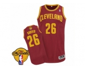 Men's Adidas Cleveland Cavaliers #26 Kyle Korver Authentic Wine Red Road 2017 The Finals Patch NBA Jersey