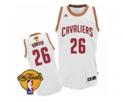 Men's Adidas Cleveland Cavaliers #26 Kyle Korver Swingman White Home 2017 The Finals Patch NBA Jersey