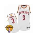 Men's Adidas Cleveland Cavaliers #3 Derrick Williams Swingman White Home 2017 The Finals Patch NBA Jersey