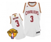 Men's Adidas Cleveland Cavaliers #3 Derrick Williams Swingman White Home 2017 The Finals Patch NBA Jersey