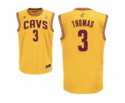 Men's Adidas Cleveland Cavaliers #3 Isaiah Thomas Authentic Gold Alternate NBA Jersey