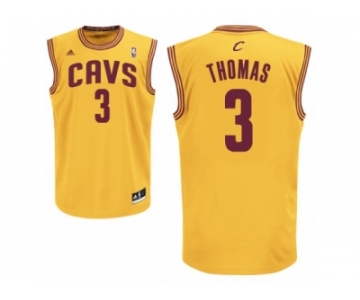 Men's Adidas Cleveland Cavaliers #3 Isaiah Thomas Authentic Gold Alternate NBA Jersey