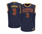 Men's Adidas Cleveland Cavaliers #3 Isaiah Thomas Authentic Navy Blue NBA Jersey