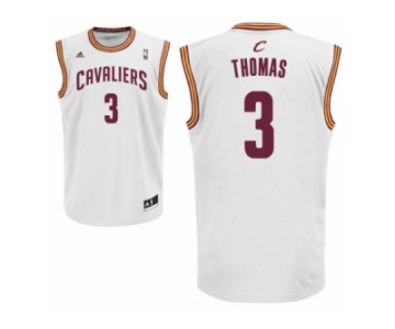 Men's Adidas Cleveland Cavaliers #3 Isaiah Thomas Authentic White Home NBA Jersey