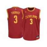 Men's Adidas Cleveland Cavaliers #3 Isaiah Thomas Authentic Wine Red Road NBA Jersey